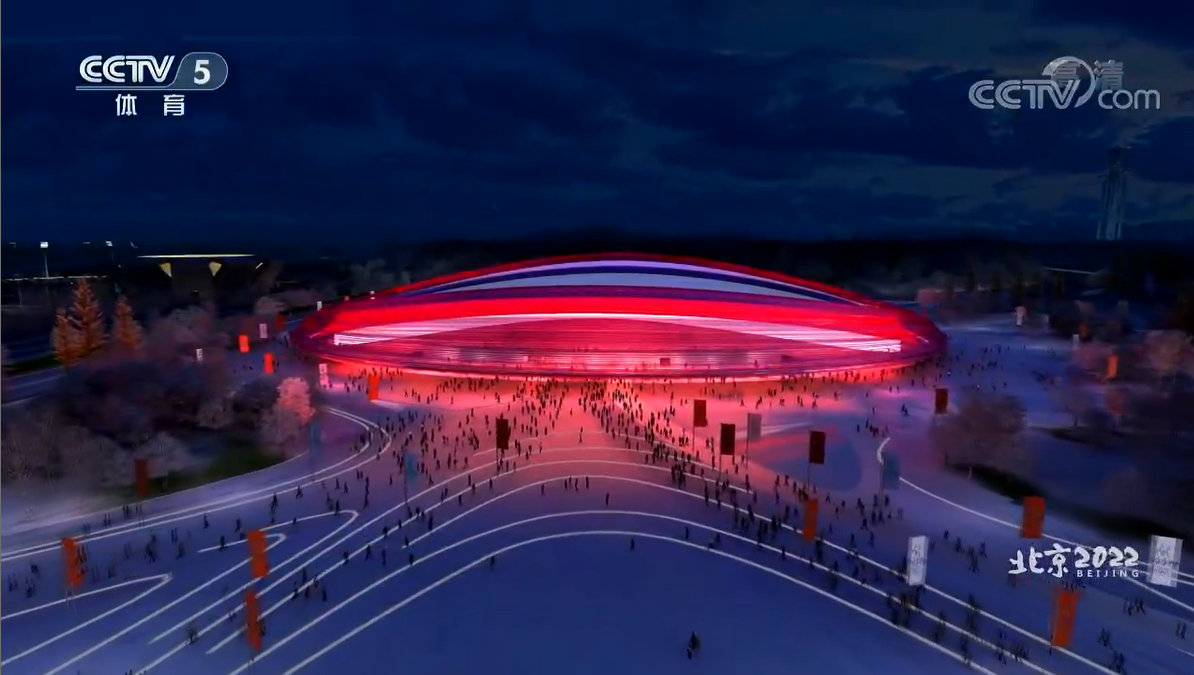 國家速滑館：誰織“絲帶”當(dāng)空舞